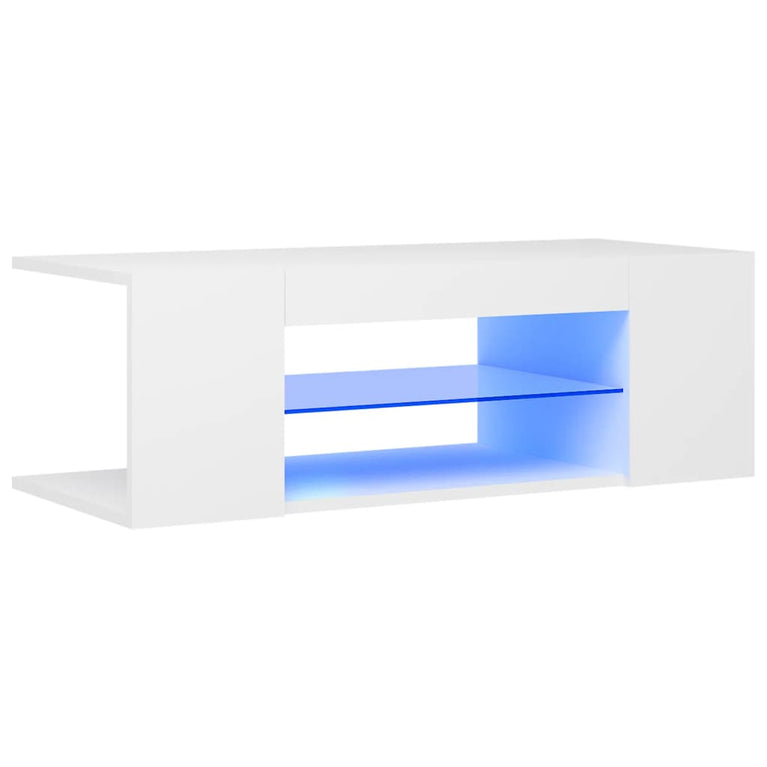 Tv-meubel met LED-verlichting 90x39x30 cm wit MeubelReus
