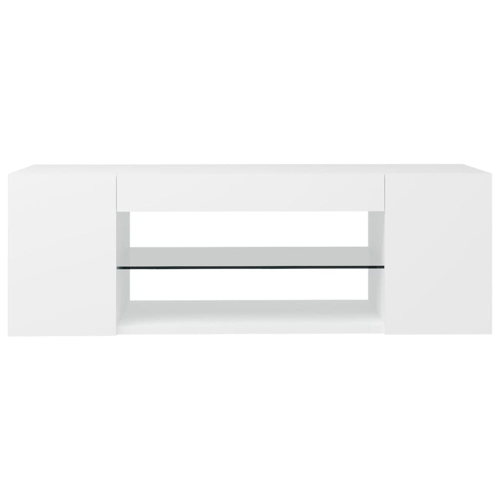 Tv-meubel met LED-verlichting 90x39x30 cm wit MeubelReus