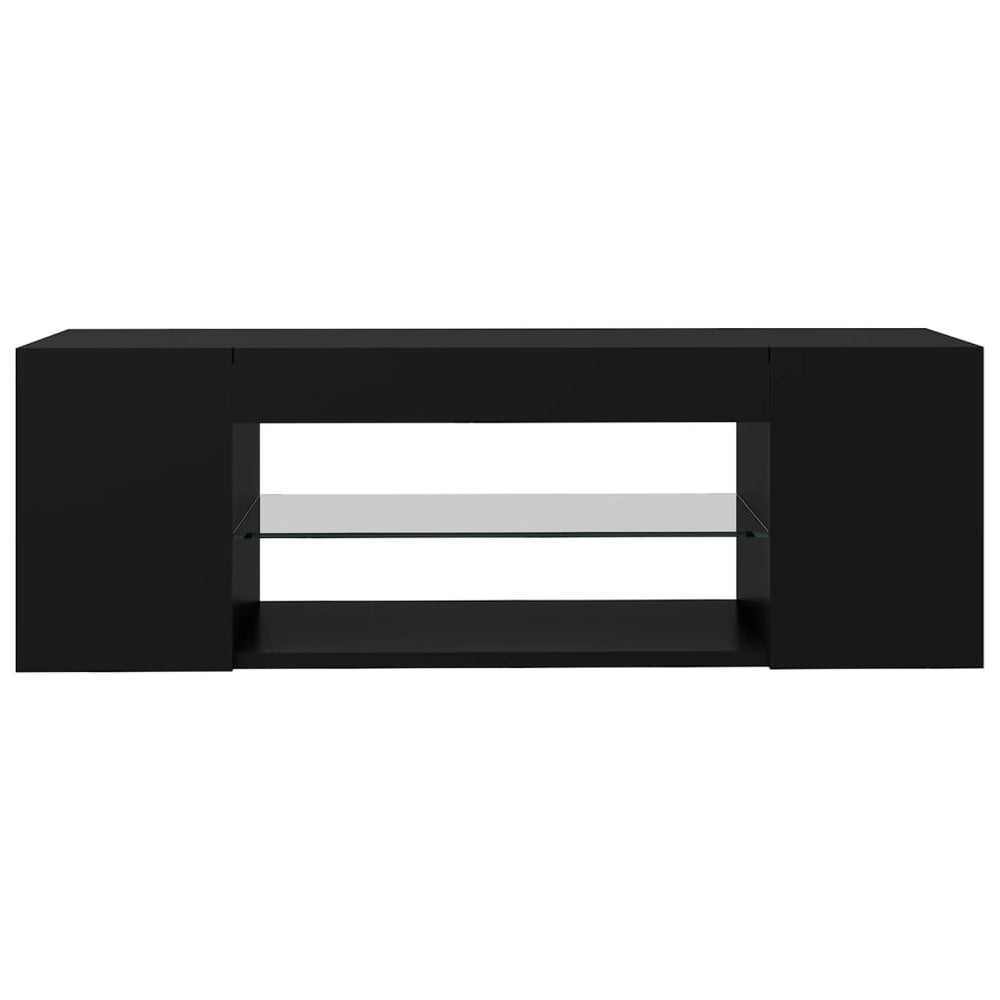 Tv-meubel met LED-verlichting 90x39x30 cm zwart MeubelReus