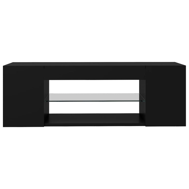 Tv-meubel met LED-verlichting 90x39x30 cm zwart MeubelReus