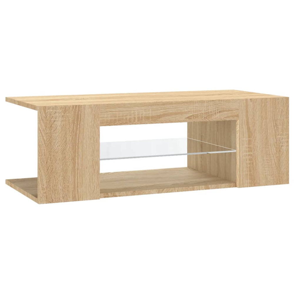 Tv-meubel met LED-verlichting 90x39x30 cm sonoma eikenkleurig MeubelReus