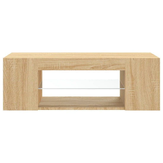 Tv-meubel met LED-verlichting 90x39x30 cm sonoma eikenkleurig MeubelReus