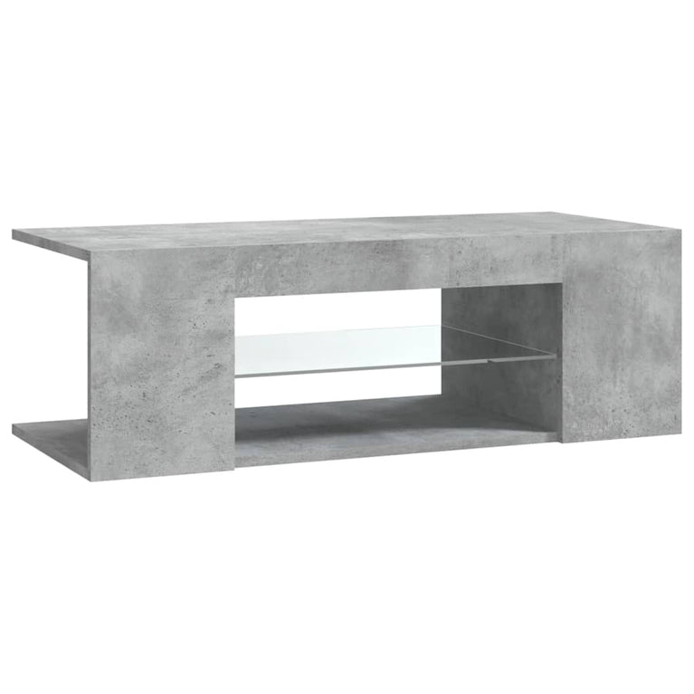 Tv-meubel met LED-verlichting 90x39x30 cm betongrijs MeubelReus