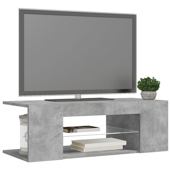 Tv-meubel met LED-verlichting 90x39x30 cm betongrijs MeubelReus