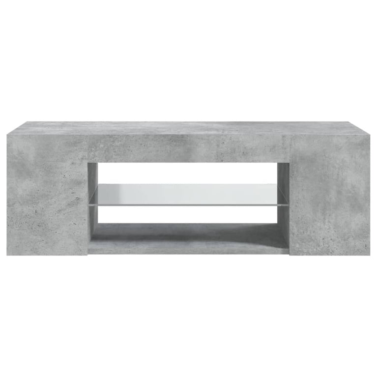 Tv-meubel met LED-verlichting 90x39x30 cm betongrijs MeubelReus