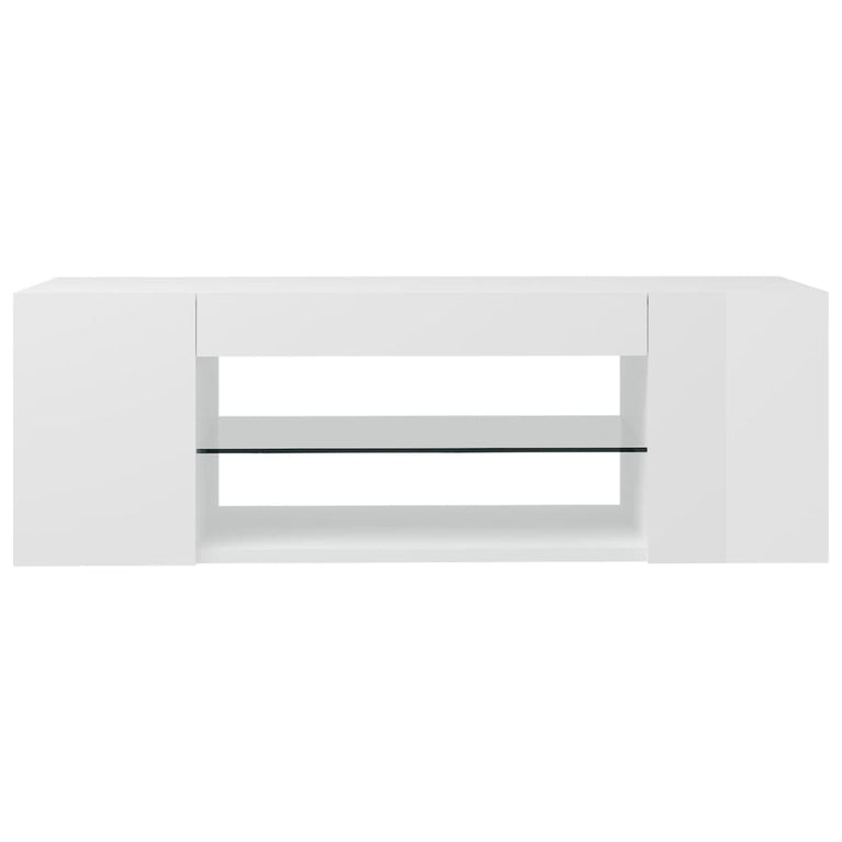 Tv-meubel met LED-verlichting 90x39x30 cm hoogglans wit MeubelReus