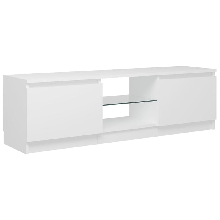 Tv-meubel met LED-verlichting 120x30x35,5 cm wit MeubelReus