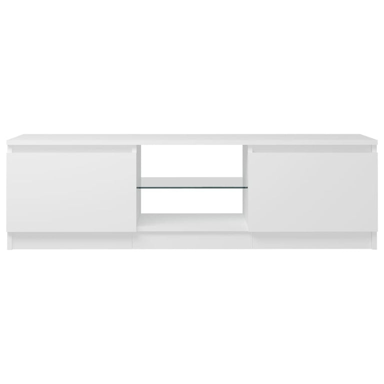 Tv-meubel met LED-verlichting 120x30x35,5 cm wit MeubelReus