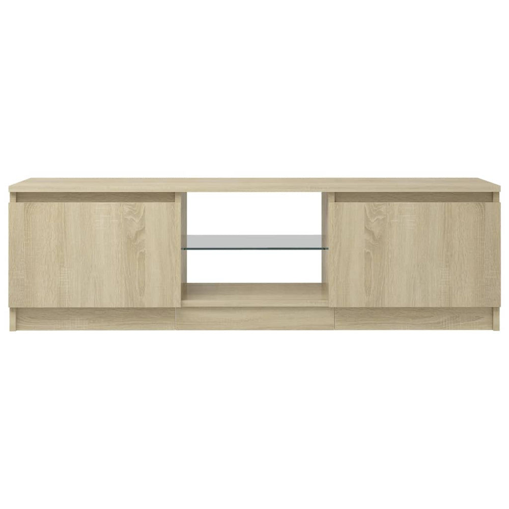 Tv-meubel met LED-verlichting 120x30x35,5 cm sonoma eikenkleur MeubelReus