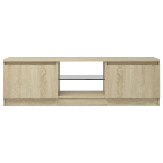 Tv-meubel met LED-verlichting 120x30x35,5 cm sonoma eikenkleur MeubelReus