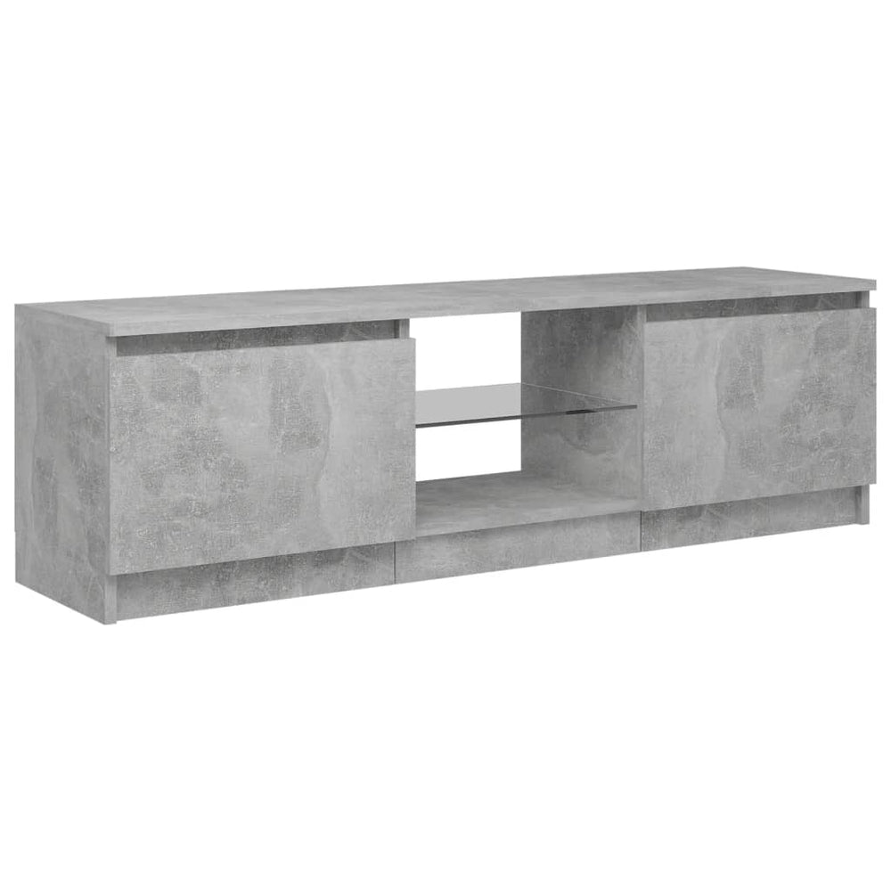 Tv-meubel met LED-verlichting 120x30x35,5 cm betongrijs MeubelReus