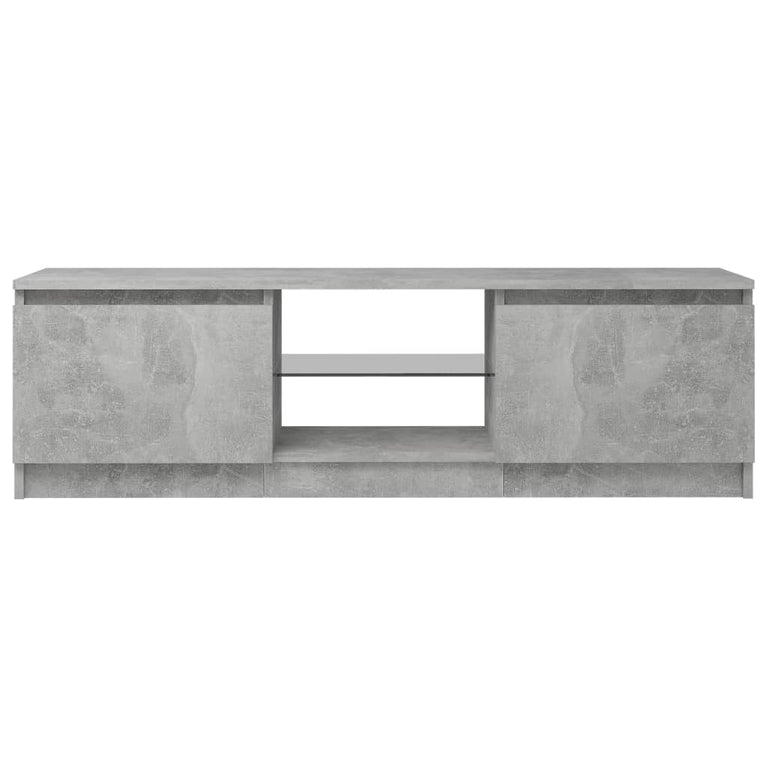 Tv-meubel met LED-verlichting 120x30x35,5 cm betongrijs MeubelReus