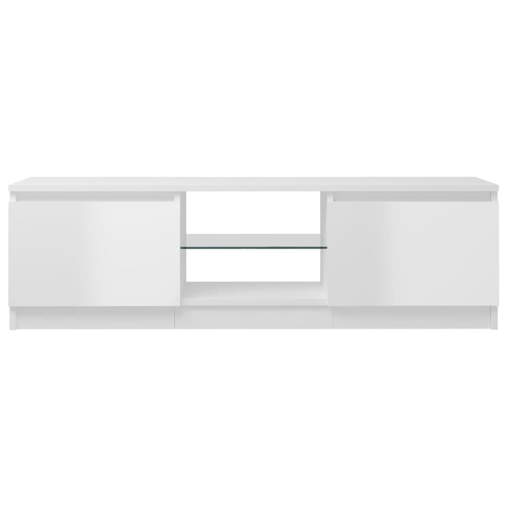 Tv-meubel met LED-verlichting 120x30x35,5 cm hoogglans wit MeubelReus