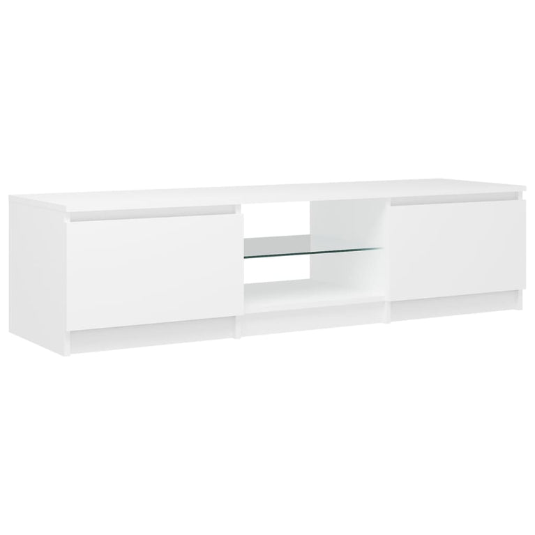 Tv-meubel met LED-verlichting 140x40x35,5 cm wit MeubelReus