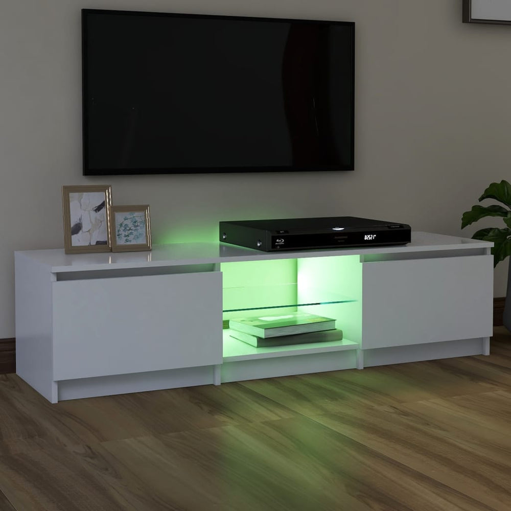 Tv-meubel met LED-verlichting 140x40x35,5 cm wit MeubelReus