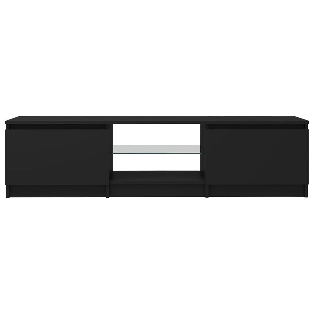 Tv-meubel met LED-verlichting 140x40x35,5 cm zwart MeubelReus