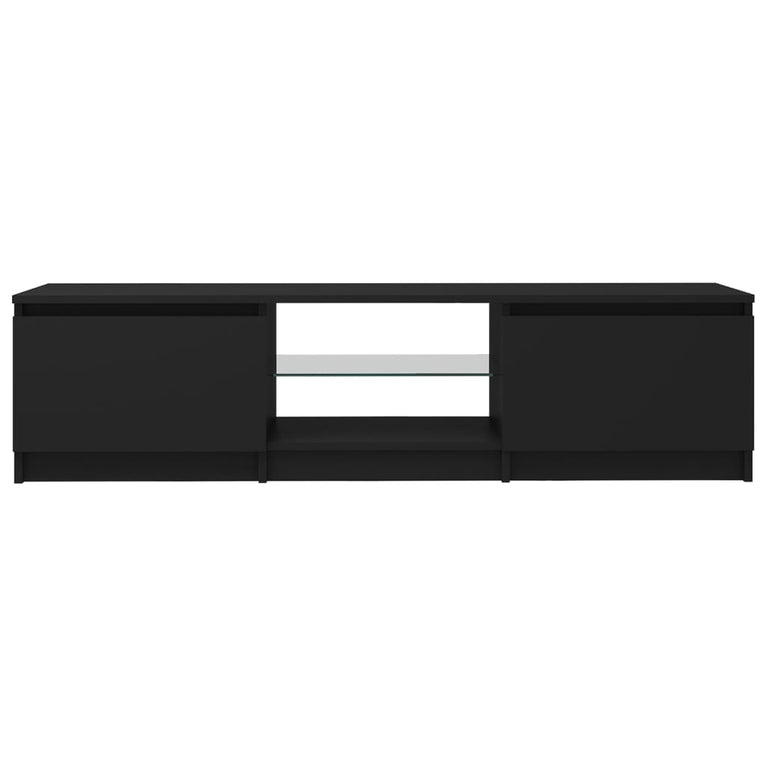 Tv-meubel met LED-verlichting 140x40x35,5 cm zwart MeubelReus