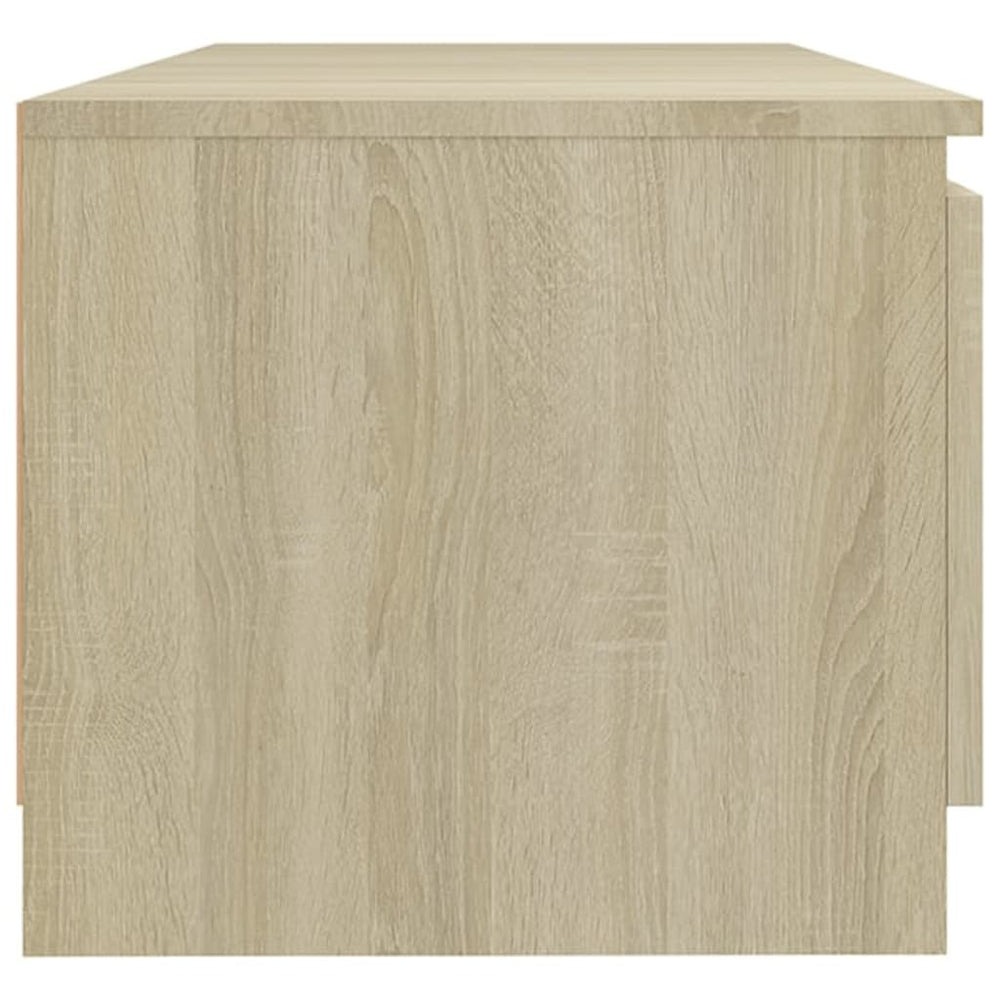 Tv-meubel met LED-verlichting 140x40x35,5 cm sonoma eikenkleur MeubelReus