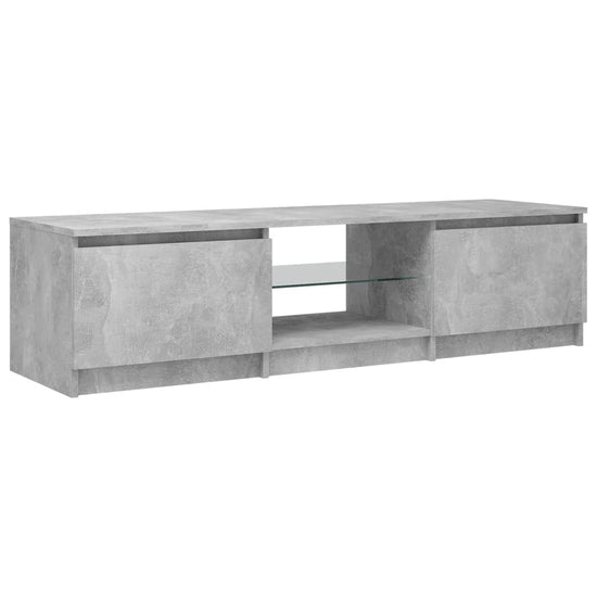 Tv-meubel met LED-verlichting 140x40x35,5 cm betongrijs MeubelReus