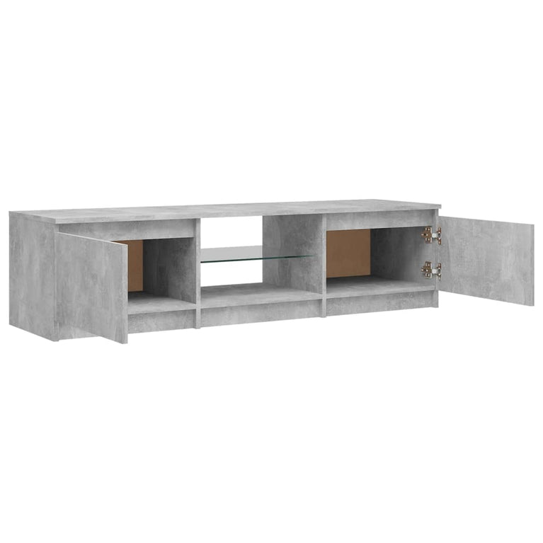 Tv-meubel met LED-verlichting 140x40x35,5 cm betongrijs MeubelReus