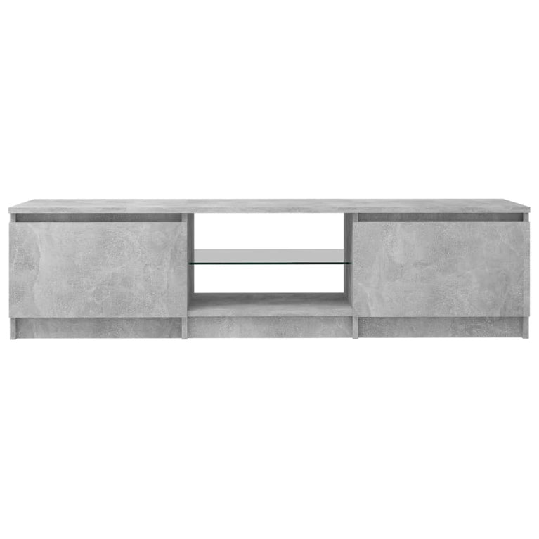 Tv-meubel met LED-verlichting 140x40x35,5 cm betongrijs MeubelReus