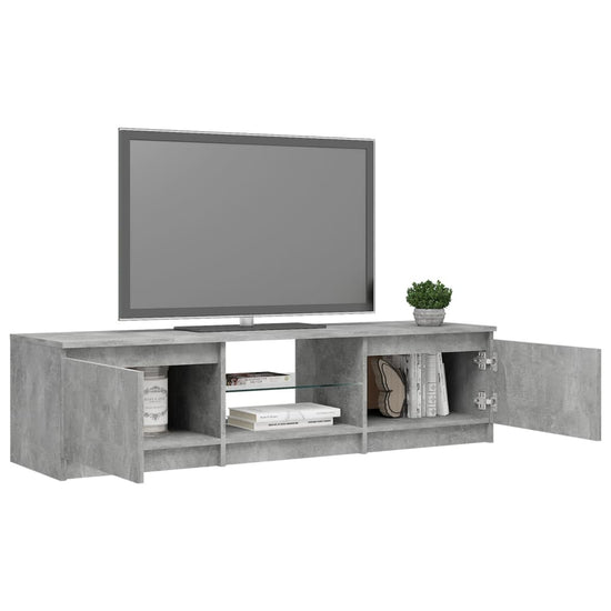 Tv-meubel met LED-verlichting 140x40x35,5 cm betongrijs MeubelReus