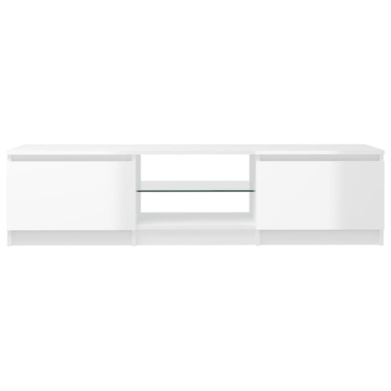 Tv-meubel met LED-verlichting 140x40x35,5 cm hoogglans wit MeubelReus