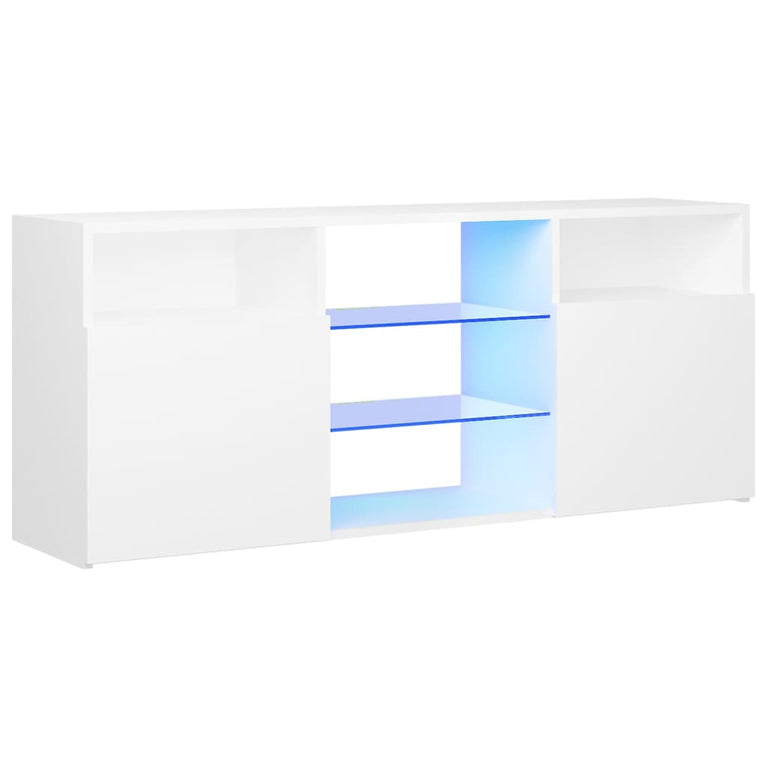 Tv-meubel met LED-verlichting 120x30x50 cm wit MeubelReus
