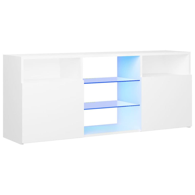 Tv-meubel met LED-verlichting 120x30x50 cm wit MeubelReus