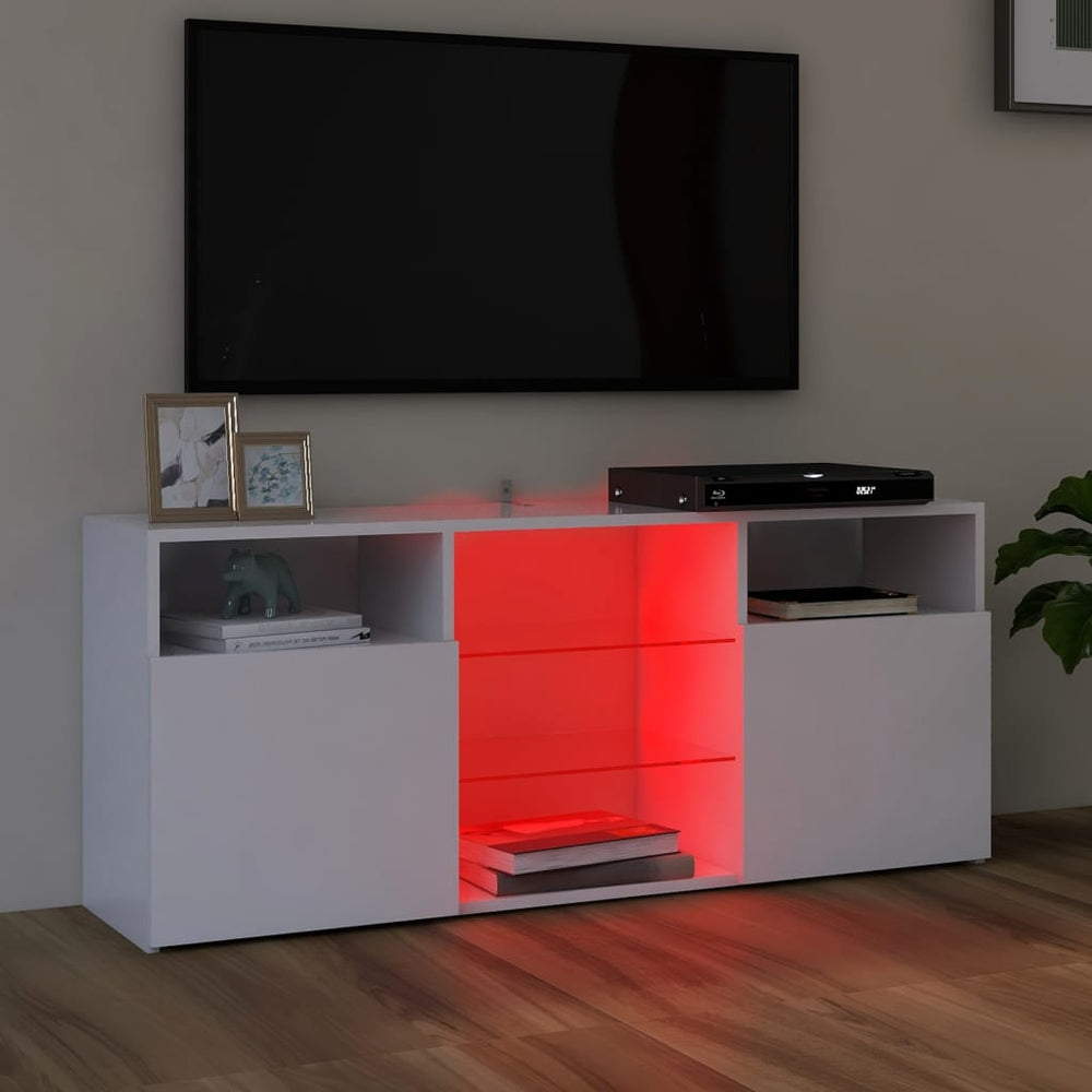 Tv-meubel met LED-verlichting 120x30x50 cm wit MeubelReus