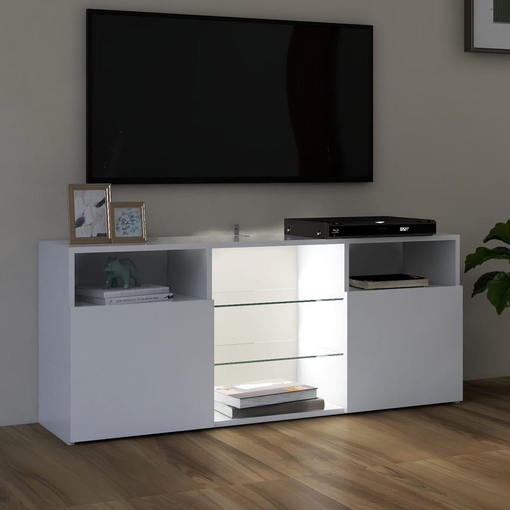 Tv-meubel met LED-verlichting 120x30x50 cm wit MeubelReus