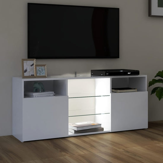 Tv-meubel met LED-verlichting 120x30x50 cm wit MeubelReus