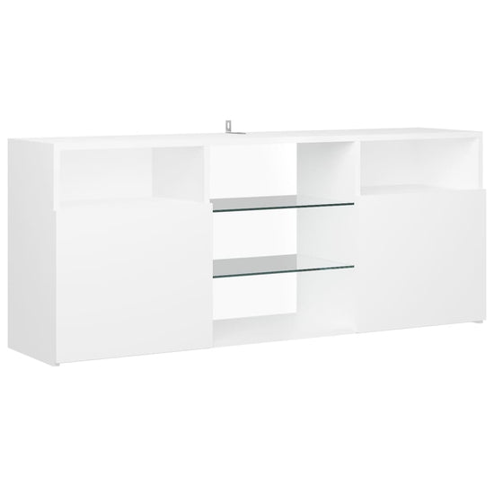 Tv-meubel met LED-verlichting 120x30x50 cm wit MeubelReus