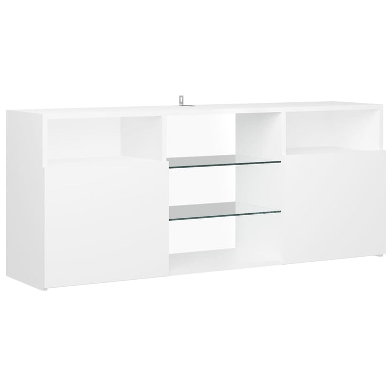 Tv-meubel met LED-verlichting 120x30x50 cm wit MeubelReus