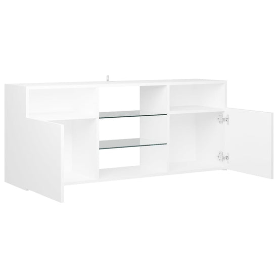 Tv-meubel met LED-verlichting 120x30x50 cm wit MeubelReus