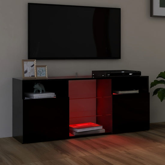 Tv-meubel met LED-verlichting 120x30x50 cm zwart MeubelReus