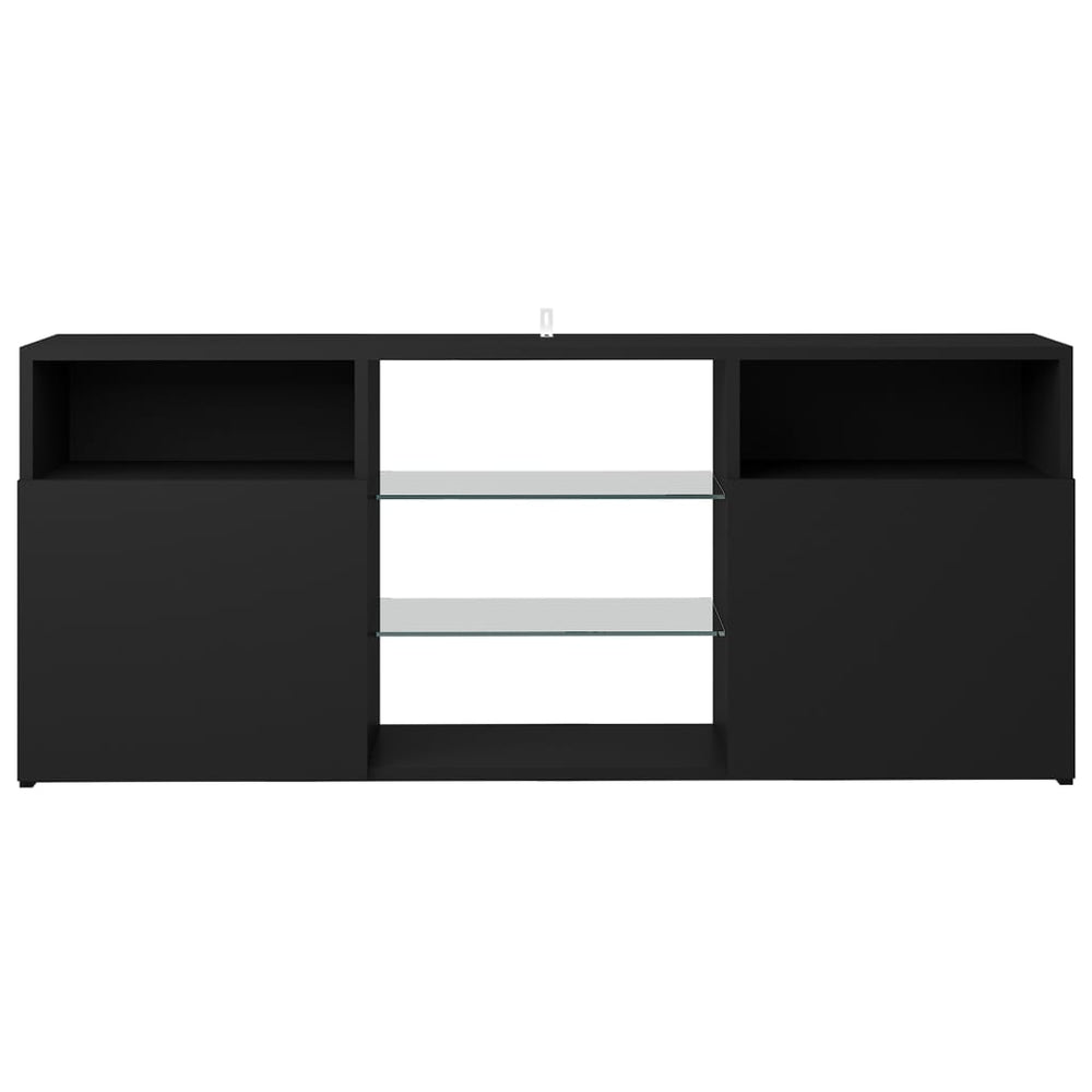 Tv-meubel met LED-verlichting 120x30x50 cm zwart MeubelReus