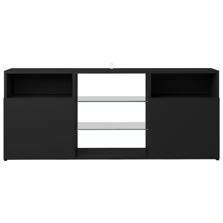 Tv-meubel met LED-verlichting 120x30x50 cm zwart MeubelReus
