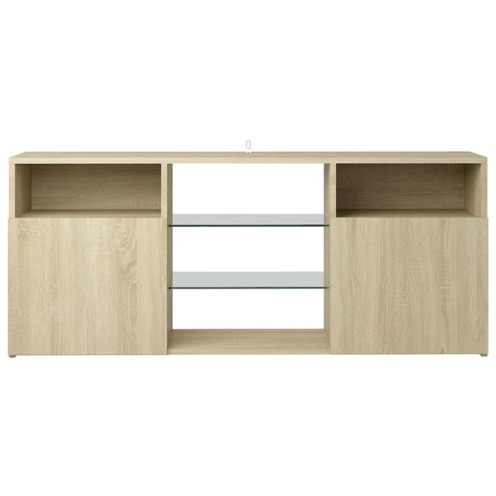 Tv-meubel met LED-verlichting 120x30x50 cm sonoma eikenkleurig MeubelReus