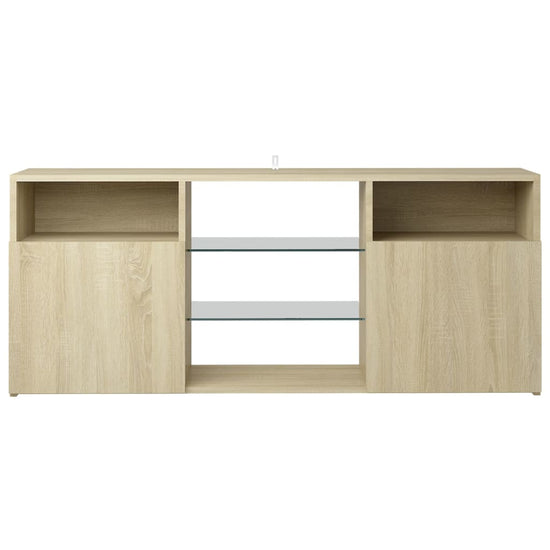 Tv-meubel met LED-verlichting 120x30x50 cm sonoma eikenkleurig MeubelReus
