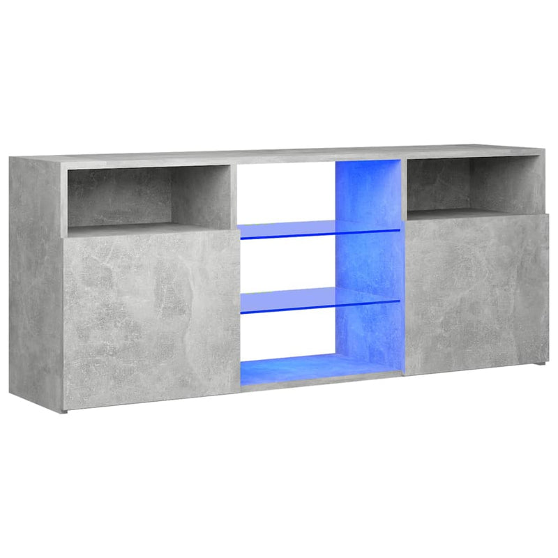 Tv-meubel met LED-verlichting 120x30x50 cm betongrijs MeubelReus