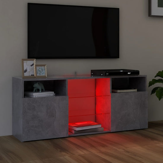 Tv-meubel met LED-verlichting 120x30x50 cm betongrijs MeubelReus