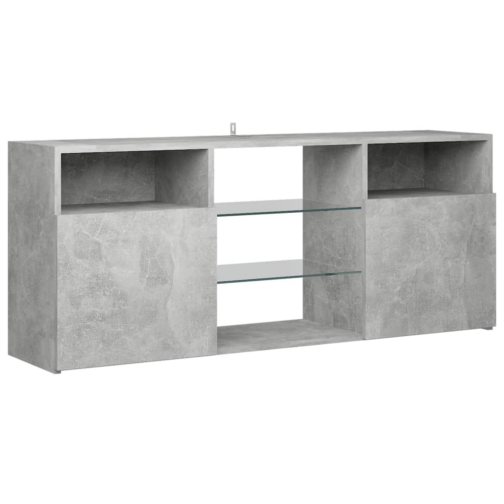 Tv-meubel met LED-verlichting 120x30x50 cm betongrijs MeubelReus