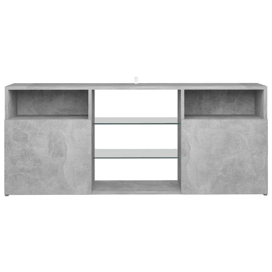 Tv-meubel met LED-verlichting 120x30x50 cm betongrijs MeubelReus