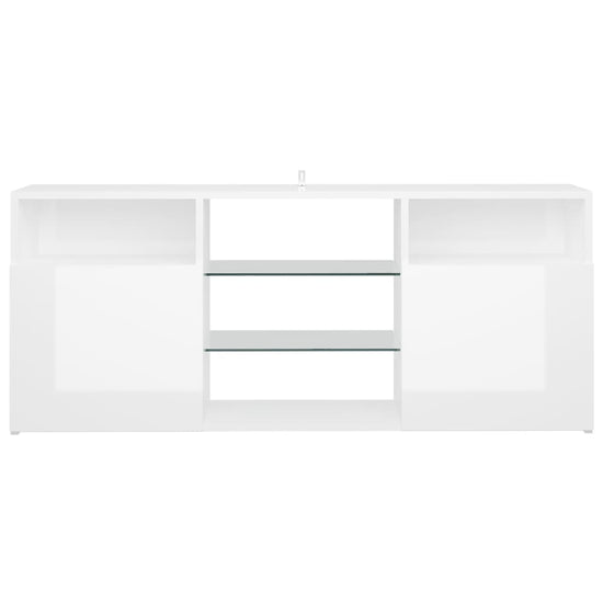 Tv-meubel met LED-verlichting 120x30x50 cm hoogglans wit MeubelReus