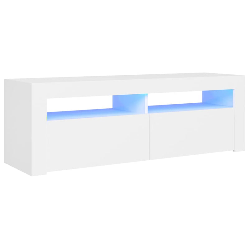 Tv-meubel met LED-verlichting 120x35x40 cm wit MeubelReus