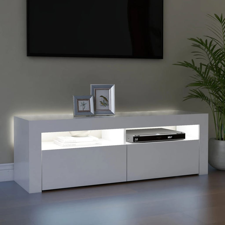 Tv-meubel met LED-verlichting 120x35x40 cm wit MeubelReus