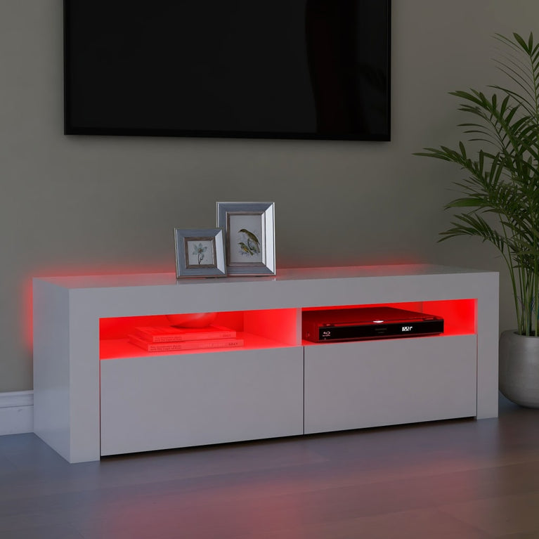 Tv-meubel met LED-verlichting 120x35x40 cm wit MeubelReus