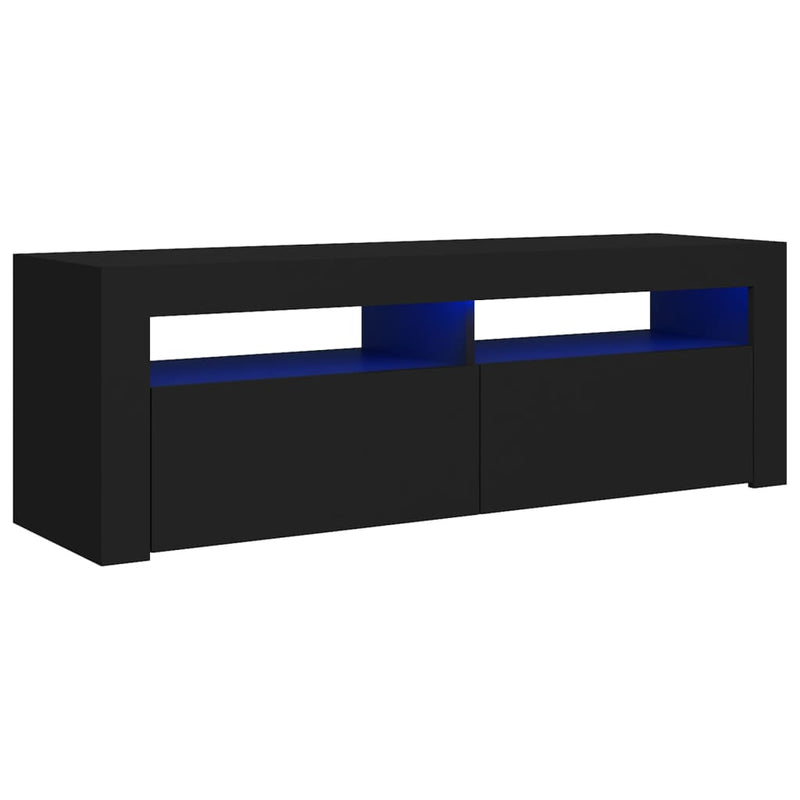 Tv-meubel met LED-verlichting 120x35x40 cm zwart MeubelReus