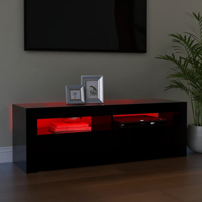Tv-meubel met LED-verlichting 120x35x40 cm zwart MeubelReus